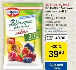 Tesco Dr.Oetker Želírovaci 38% cukr/cukor stévie 3:1 , 250 g nabídka