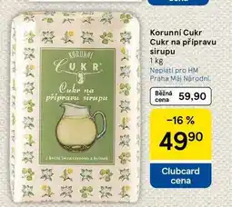 Tesco Korunní Cukr na přípravu sirupu, 1 kg nabídka
