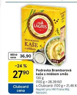 Tesco Podravka Bramborová kaše s mlékem směs, 130 g nabídka