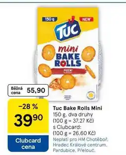 Tesco Tuc Bake Rolls Mini, 150 g, dva druhy nabídka