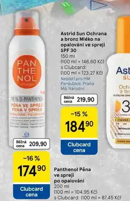 Tesco Panthenol Pěna ve spreji po opalování, 200 ml nabídka
