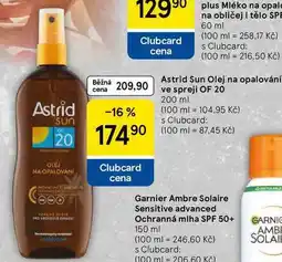 Tesco Astrid Sun Olej na opalování ve spreji OF 20, 200 ml nabídka