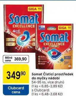 Tesco Somat Čisticí prostředek do myčky nádobí ,54-95 ks, více druhů nabídka