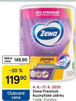 Tesco Zewa Premium Kuchyňské utěrky, 1 role, 3 vrstvy nabídka