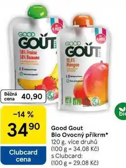 Tesco Good Gout Bio Ovocný příkrm, 120 g, více druhů nabídka