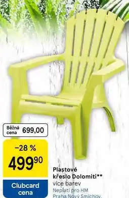 Tesco Plastové křeslo Dolomiti, více barev nabídka