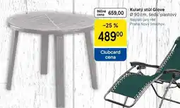 Tesco Kulatý stůl Giove, průměr 90 cm, šedý, plastový nabídka