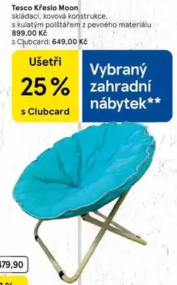 Tesco Tesco Křeslo Moon skládací, kovová konstrukce. s kulatým polštářem z pevného materiálu nabídka