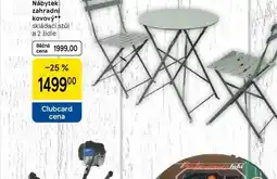 Tesco Nábytek zahradní kovový, skládací stůl a 2 židle nabídka
