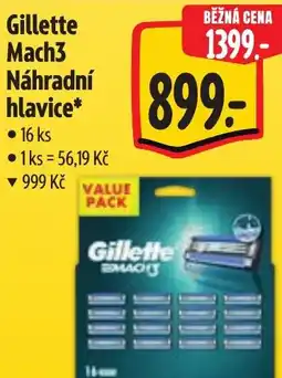 Albert Gillette Mach3 Náhradní hlavice nabídka