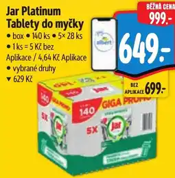 Albert Jar Platinum Tablety do myčky nabídka