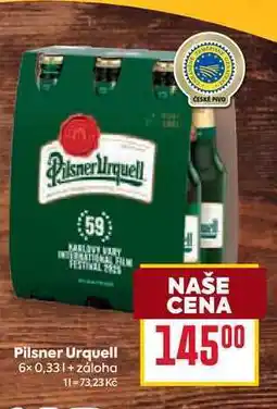 Billa Pilsner Urquell 6× 0,33l nabídka