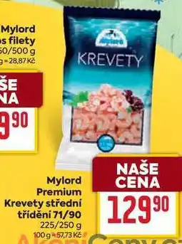 Billa Mylord Premium Krevety střední třídění 71/90 225/250 g nabídka
