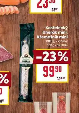 Billa Kostelecký Uherák mini, Křemešnik mini 180 g nabídka