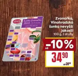 Billa Zvonařka, Vinohradská šunka nevyšší jakosti 100 g nabídka
