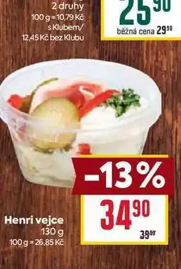 Billa Henri vejce 130 g nabídka