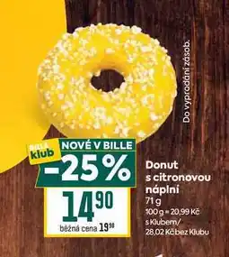 Billa Donut s citronovou náplní 71g nabídka