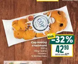 Billa Cop mléčný s rozinkami 500 g nabídka