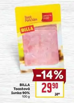 Billa BILLA Toastová šunka 90% 100 g nabídka