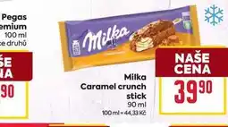 Billa Milka Caramel crunch stick 90 ml nabídka