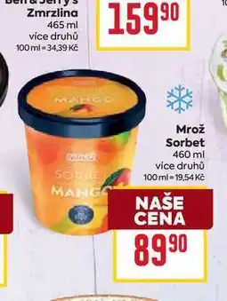 Billa Mrož Sorbet 460 ml nabídka