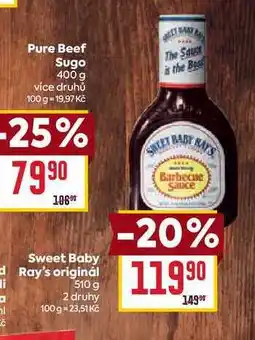 Billa Sweet Baby Ray's originál 510 g nabídka