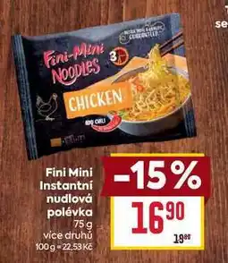 Billa Fini Mini Instantní nudlová polévka 75 g nabídka