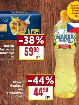 Billa Manka Řepkový olej s máslovou příchutí 1l nabídka