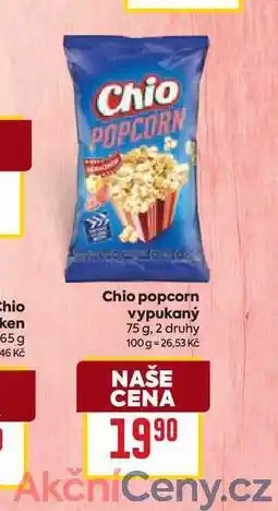 Billa Chio popcorn vypukaný 75 g nabídka