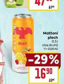 Billa Mattoni plech 0,5l nabídka