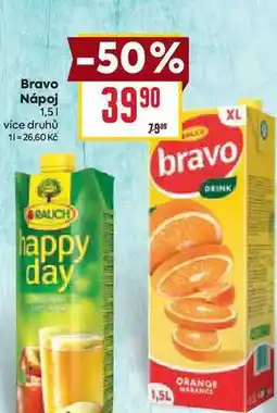 Billa Bravo Nápoj 1,5l nabídka