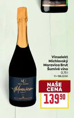 Billa Vinselekt Michlovský Moravica Brut Šumivé víno 0,75l nabídka