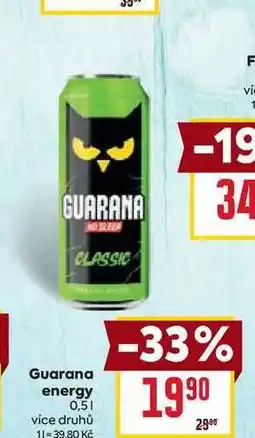 Billa Guarana energy 0,5l nabídka