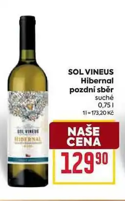 Billa SOL VINEUS Hibernal pozdní sběr suché 0,75l nabídka