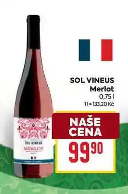 Billa SOL VINEUS Merlot 0,75l nabídka