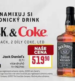 Billa Jack Daniel's 0,7l nabídka