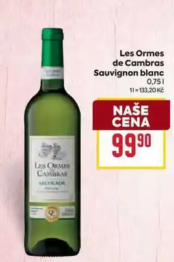 Billa Les Ormes de Cambras Sauvignon blanc 0,75l nabídka