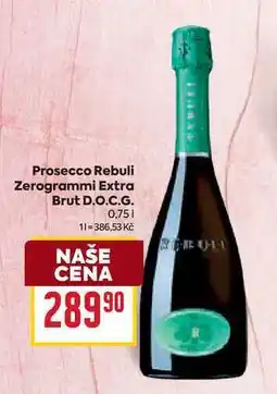 Billa Prosecco Rebuli Zerogrammi Extra Brut D.O.C.G. 0,75l nabídka