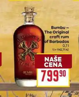 Billa Bumbub - The Original craft rum of Barbados 0,7l nabídka