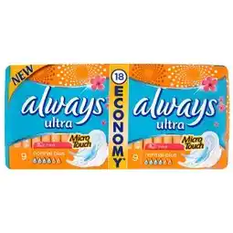 Tamda Foods Always Ultra Hygienické vložky normal plus 2 x 9 ks nabídka