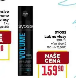Billa SYOSS Lak na vlasy 300 ml nabídka