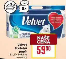 Billa Velvet Toaletní papír 8 rolí nabídka
