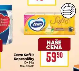 Billa Zewa Softis Kapesníčky 10x 9 ks nabídka