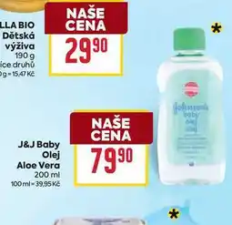 Billa J&J Baby Olej Aloe Vera 200 ml nabídka