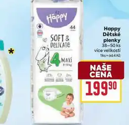 Billa Happy Dětské MAXI plenky 38-50 ks nabídka