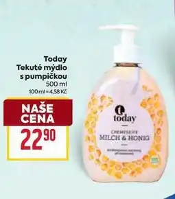 Billa Today Tekuté mýdlo s pumpičkou 500 ml nabídka