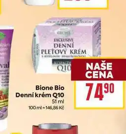 Billa Bione Bio Denní krém Q10 51 ml nabídka