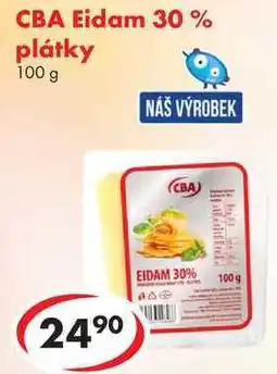 CBA CBA Eidam 30 % plátky, 100 g nabídka