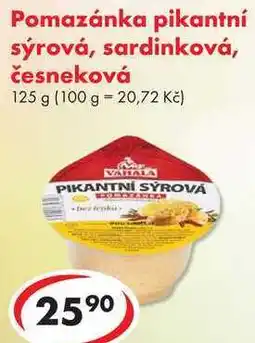 CBA Pomazánka pikantní sýrová, sardinková, česneková, 125 g nabídka