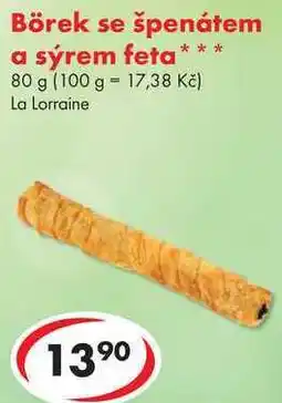 CBA Börek se špenátem a sýrem feta, 80 g nabídka